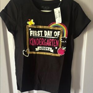 The Children's Place Black and Pink Short Sleeve Tee